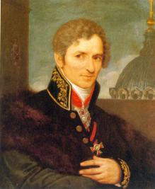 A.N. Voronikhin. Portrait painted by unknown artist. Not earlier 1811