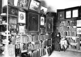 In the library of the Konevsky Monastery. Photograph of the 1900s.