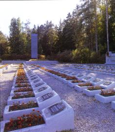 Military cemetery in Luga Town