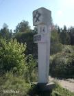 Memorial road post at the 