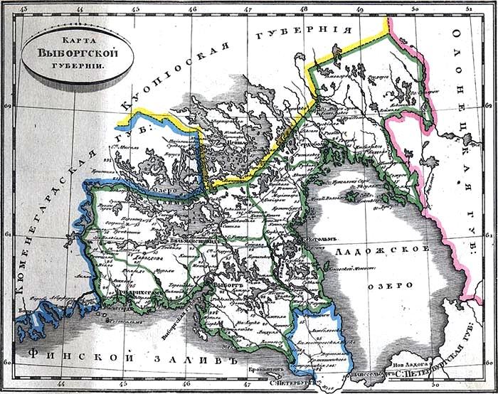 Карта Выборгской губернии