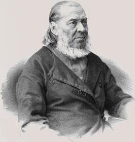 С.Т.Аксаков. Литография с портрета работы И.Н.Крамского. После 1878