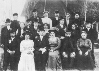 Estonian wedding in Zimititsy Village. Photograph of 1910