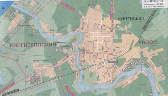 Город Кингисепп. Карта-схема