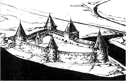 The Staraya Ladoga Fortress. Reconstruction  of the fortress of 1647