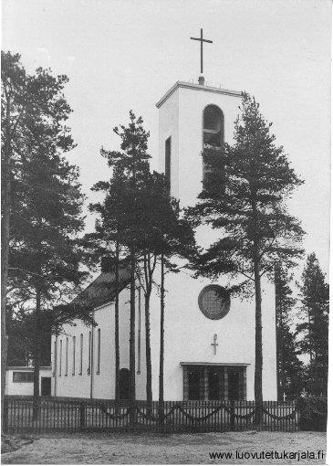 Лютеранская церковь Петра и Павла в деревне Каннельярви (ныне поселок Победа). Фото до 1948
