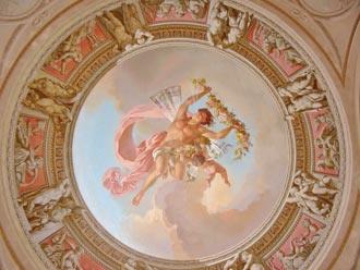 Interior of the Birch House in the Gatchina Park. Decorated ceiling. (architect-artist  A.F.-G. Violie, the end of the 1780s)
