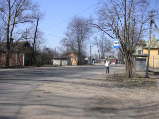 The urban village of  Kikerino. Square near the railway station