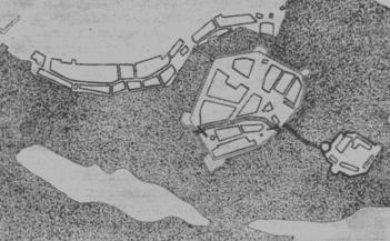 Plan of the Keksgolm Fortress. 1634